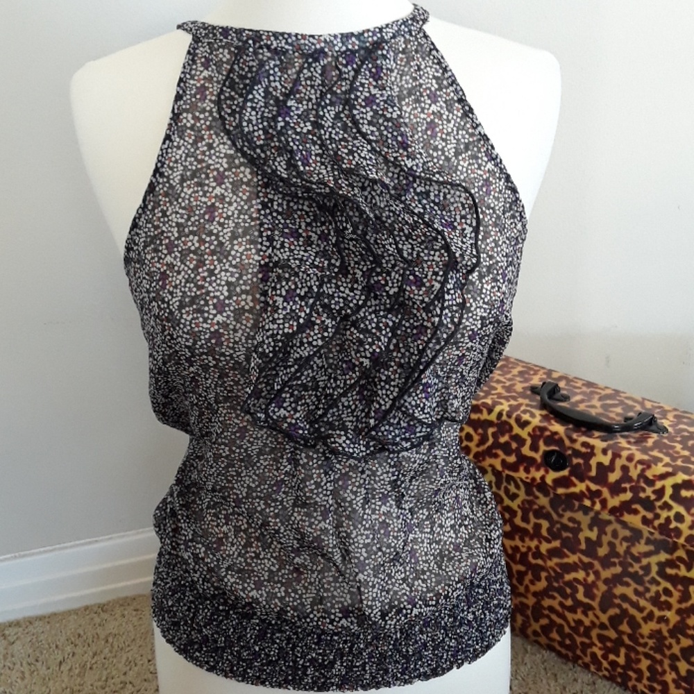 The Limited ruffled collar blouse